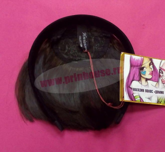 Фото Челка из искусственных волос на ободке цвет 4 - магазин  "Домик Принцессы"
