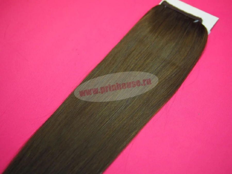 Фото Накладной хвост из натуральных волос на ленте 53cм цвет 3 шоколад - магазин  "Домик Принцессы"