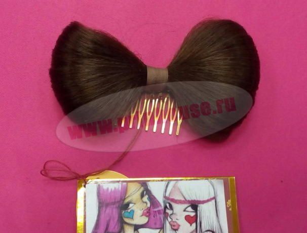 Фото Бант из волос на заколке "Леди Гага" цвет №8 - магазин  "Домик Принцессы"