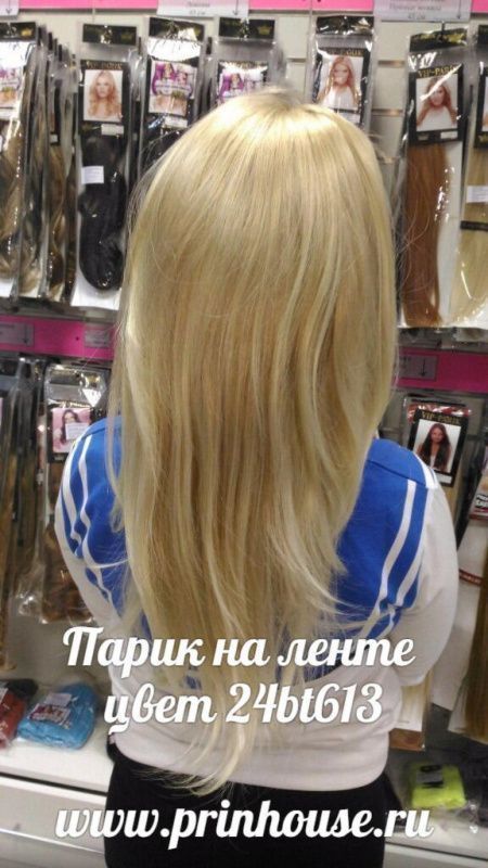 Фото Парик на ленте мелированный пепельный блонд цвет 24bt613 - магазин  "Домик Принцессы"