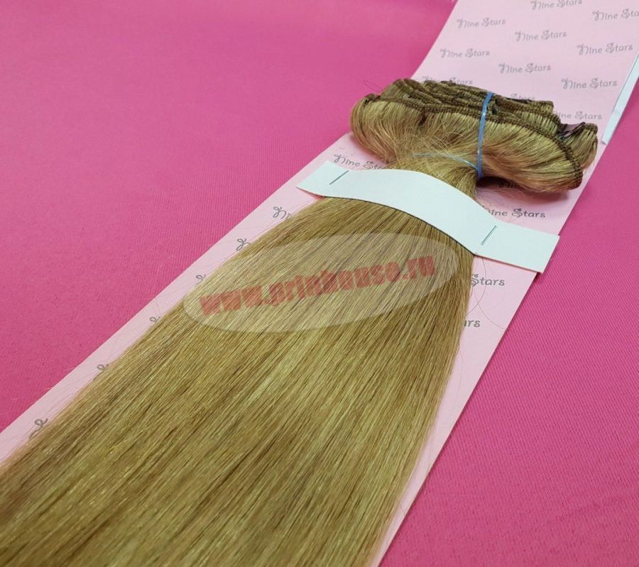 Фото Волосы на заколках натуральные люкс длина 50см цвет №18 русый - магазин  "Домик Принцессы"