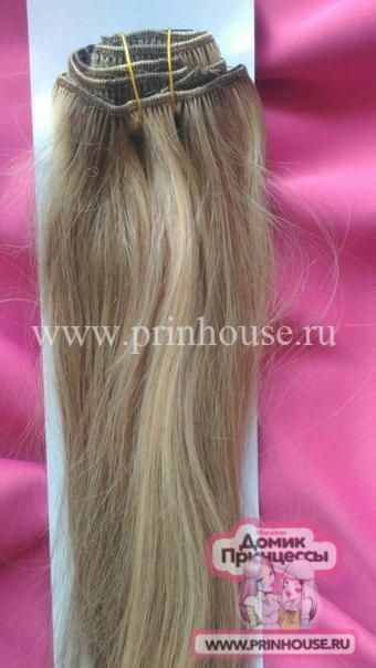 Фото Волосы на заколках 55 см 8 лент прямые цвет №12/613 - магазин  "Домик Принцессы"