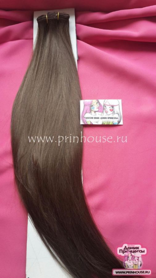 Фото Волосы на заколках искусственные 8 лент термо цвет 9 длина 60 см - магазин  "Домик Принцессы"