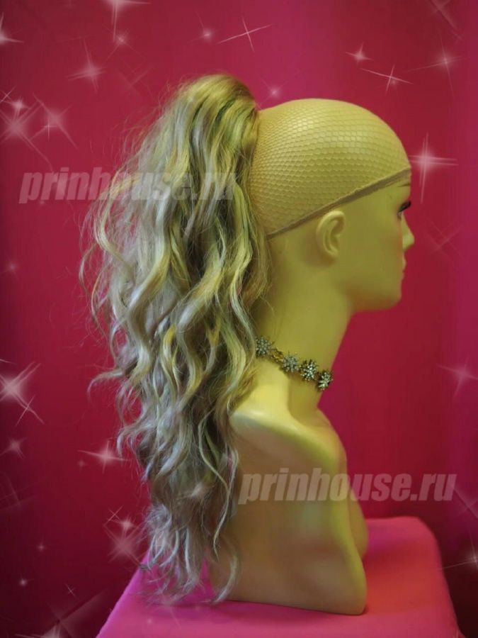 Фото Хвост на крабе из искусственных волос цвет L16/613 - магазин  "Домик Принцессы"