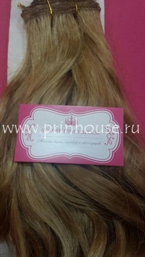 Фото Волосы на заколках искусственные локоны 45см цвет 27BT613 мелированный блонд со светлым кончиком - магазин  "Домик Принцессы"