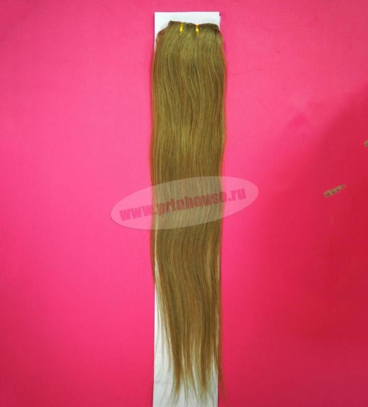 Фото Волосы на заколках натуральные люкс длина 50 см 70 грамм цвет #10 русый - магазин  "Домик Принцессы"