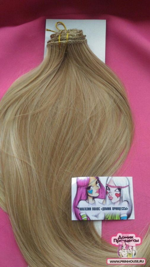 Фото Волосы на заколках искусственные 8 лент термо цвет g16 длина 60 см - магазин  "Домик Принцессы"
